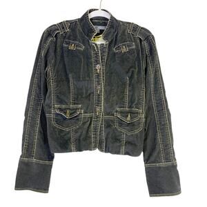 Vintage True Meaning Womens Size S Distressed Y2K Button Jacket